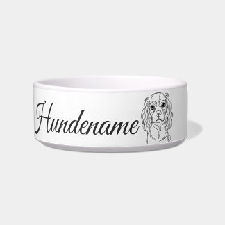 Cocker Spaniel Line Art personalized bowl ボウル