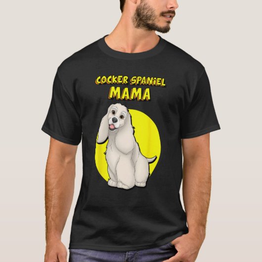 Cocker Spaniel Mama Buff Cocker Spaniel Dog Mother Tシャツ (正面)
