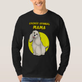 Cocker Spaniel Mama Buff Cocker Spaniel Dog Mother Tシャツ (正面)