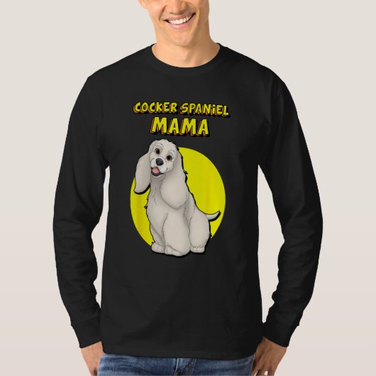 Cocker Spaniel Mama Buff Cocker Spaniel Dog Mother Tシャツ (正面)