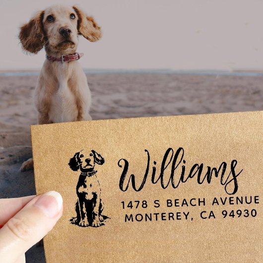 Cocker Spaniel Owner Return Address Dog Owner セルフインキングスタンプ