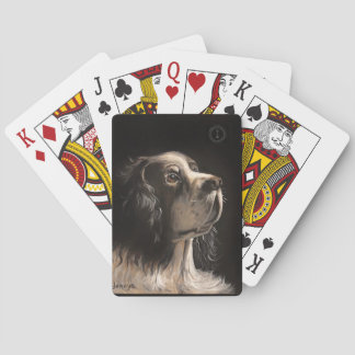 cocker spaniel playing poker cards トランプ