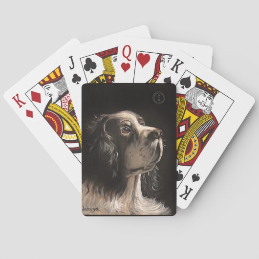 cocker spaniel playing poker cards トランプ (裏面)