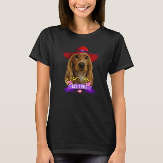 Cocker Spaniel Poplove Cocker Spaniels Dad Mom Tシャツ (正面)