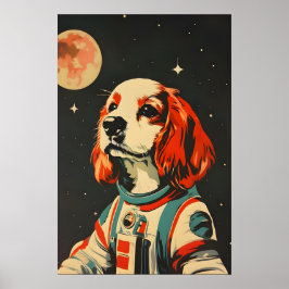 Cocker Spaniel Spaniel Astronaut Poster, Cocker ポスター