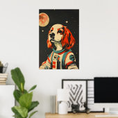 Cocker Spaniel Spaniel Astronaut Poster, Cocker ポスター (ホームオフィス)