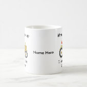 Cockerel及び黄色いトラクター私は農夫になりたいと思います コーヒーマグカップ (中央)