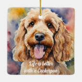 Cockerpoo, '人生はCockerpooで良い'引用文 セラミックオーナメント (裏面)