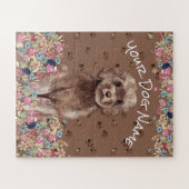 Cockerpoo Spoodle Cockerdoodle Cockapoo Brown Dog ジグソーパズル (横)