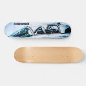 Cockpit Of A Modern Fighter Plane スケートボード (横)