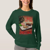 Cockroach eating cookies ugly Christmas bakery Tシャツ (正面)
