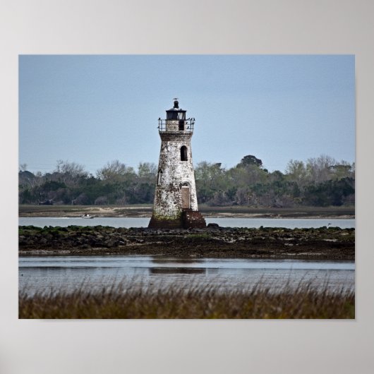 Cockspur Light house Photo on a ポスター (正面)