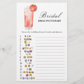 Cocktai Bridal shower Emoji Pictionary game (正面)