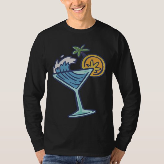 cocktail alcohol drinking party tシャツ (正面)