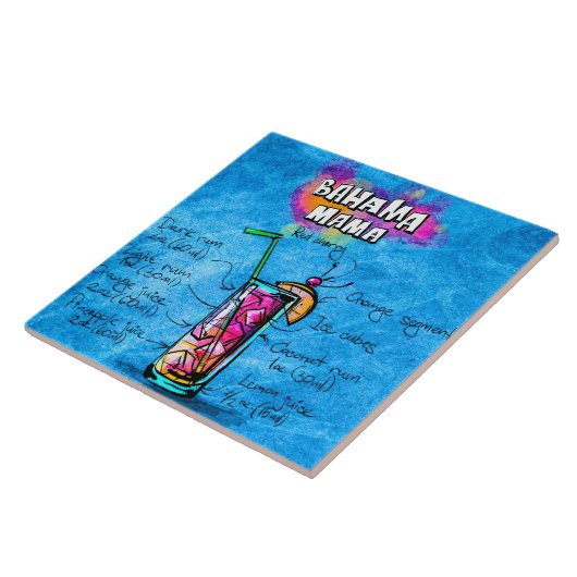 Cocktail Bahamaのママ6" x 6"陶磁器の写真のタイル タイル (側面)