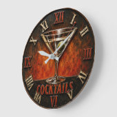 Cocktail Bar Decor ラージ壁時計 (傾斜)