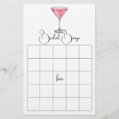 Cocktail Bridal shower bingo game (正面)