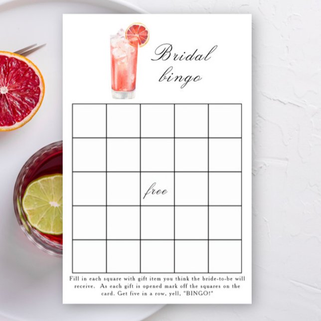 Cocktail - Bridal shower bingo game (クリエイターアップロード済み)