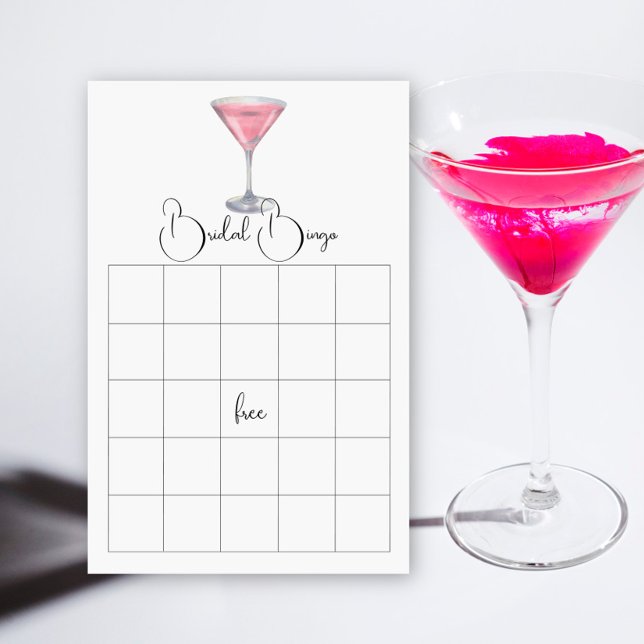 Cocktail Bridal shower bingo game (クリエイターアップロード済み)