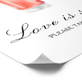 Cocktail bridal shower - love is sweet ポスター (角)