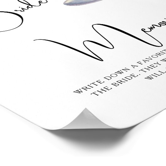 Cocktail Bridal Shower Memories with the bride ポスター (角)