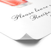 Cocktail bridal shower - Recipe card ポスター (角)