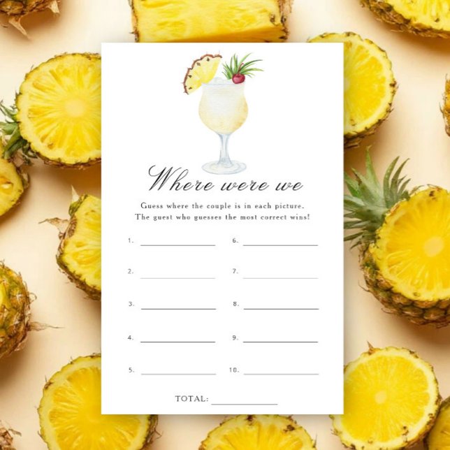 Cocktail Bridal shower - Where were we game (クリエイターアップロード済み)