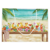 Cocktail Christmas Party for Hippo lovers  ラージペーパーバッグ (裏面)