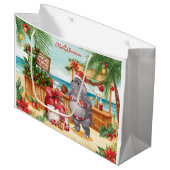 Cocktail Christmas Party for Hippo lovers ラージペーパーバッグ (正面アングル)