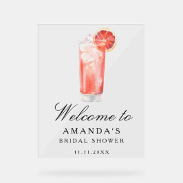 Cocktail Citrus - bridal shower welcome sign アクリルサイン