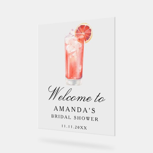 Cocktail Citrus - bridal shower welcome sign アクリルサイン (傾斜)