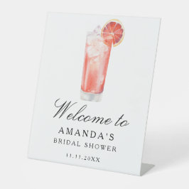 Cocktail Citrus - bridal shower welcome sign 台座サイン