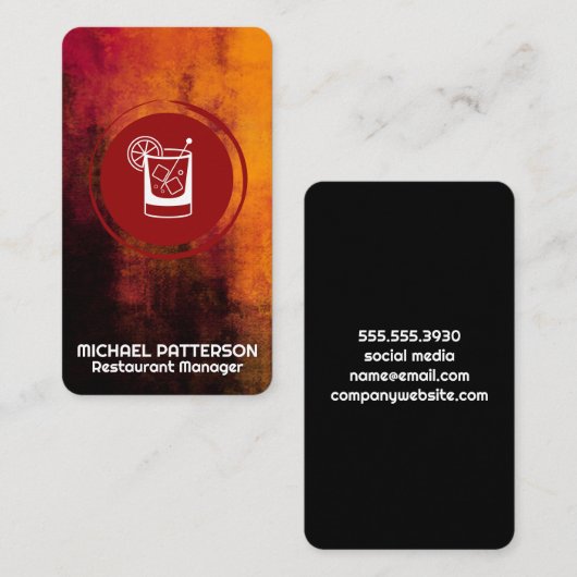 Cocktail Drink | Contemporary 名刺 (正面/裏面)