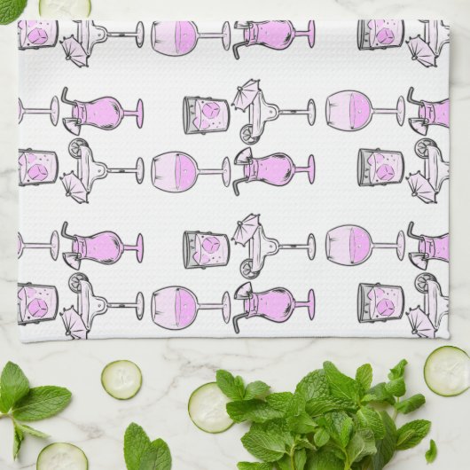 Cocktail Hour キッチンタオル (折り畳み)