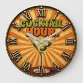 Cocktail Hour ラージ壁時計 (正面)