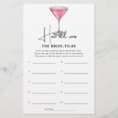 Cocktail How old was the bride to be game (正面)