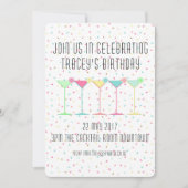 Cocktail Invitations, Confetti and Martini's 招待状 (正面)