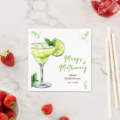 Cocktail Margs and Matrimony Bridal Shower スタンダードカクテルナプキン (インサイチュ)
