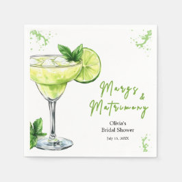 Cocktail Margs and Matrimony Bridal Shower スタンダードカクテルナプキン