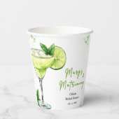 Cocktail Margs and Matrimony Bridal Shower 紙コップ (裏面)