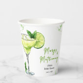 Cocktail Margs and Matrimony Bridal Shower 紙コップ (正面)