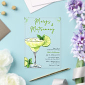 Cocktail Margs & Matrimony Bridal Shower アクリル招待状 (インサイチュ (ウェディング))