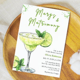 Cocktail Margs & Matrimony Bridal Shower 招待状