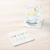 Cocktail Martini スクエアペーパーコースター (インサイチュ)