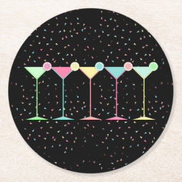Cocktail Martini ラウンドペーパーコースター