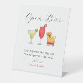 Cocktail mixed drinks Open Bar wedding 台座サイン (正面)
