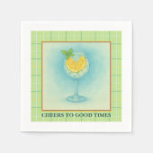 Cocktail Napkin | Gin & Lemon Summer Entertaining スタンダードカクテルナプキン (正面)