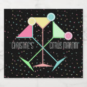 Cocktail Night Martini リキュールボトルラベル (シングルラベル)