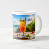 Cocktail on beach ジャンボコーヒーマグカップ (正面右)