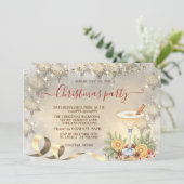 Cocktail Orange Gold Snowflakes Company 招待状 (スタンド正面)